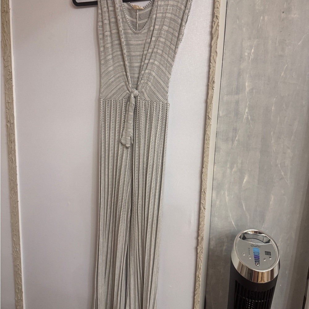 Striped Sleeveless Jumpsuit